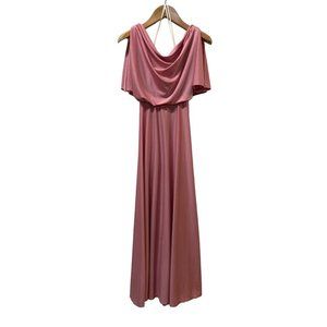 Vintage Pink Maxi Dress Authentic 70s Glamour Dancing Days